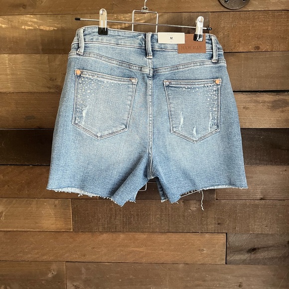 Judy Blue Studded Light Denim Shorts - Picture 3 of 4